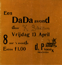 Invitation to dada soiree in Drachten